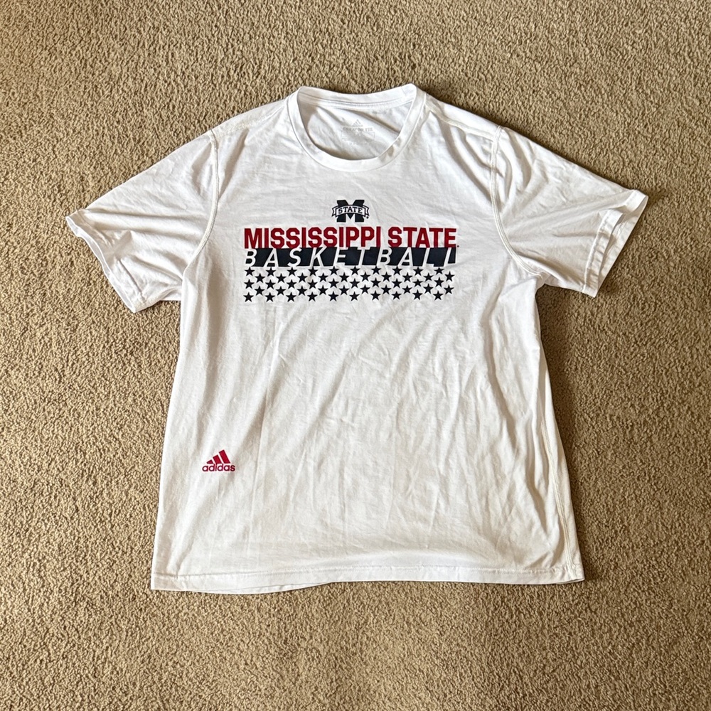 Adidas Men Mississippi State Basketball Tee